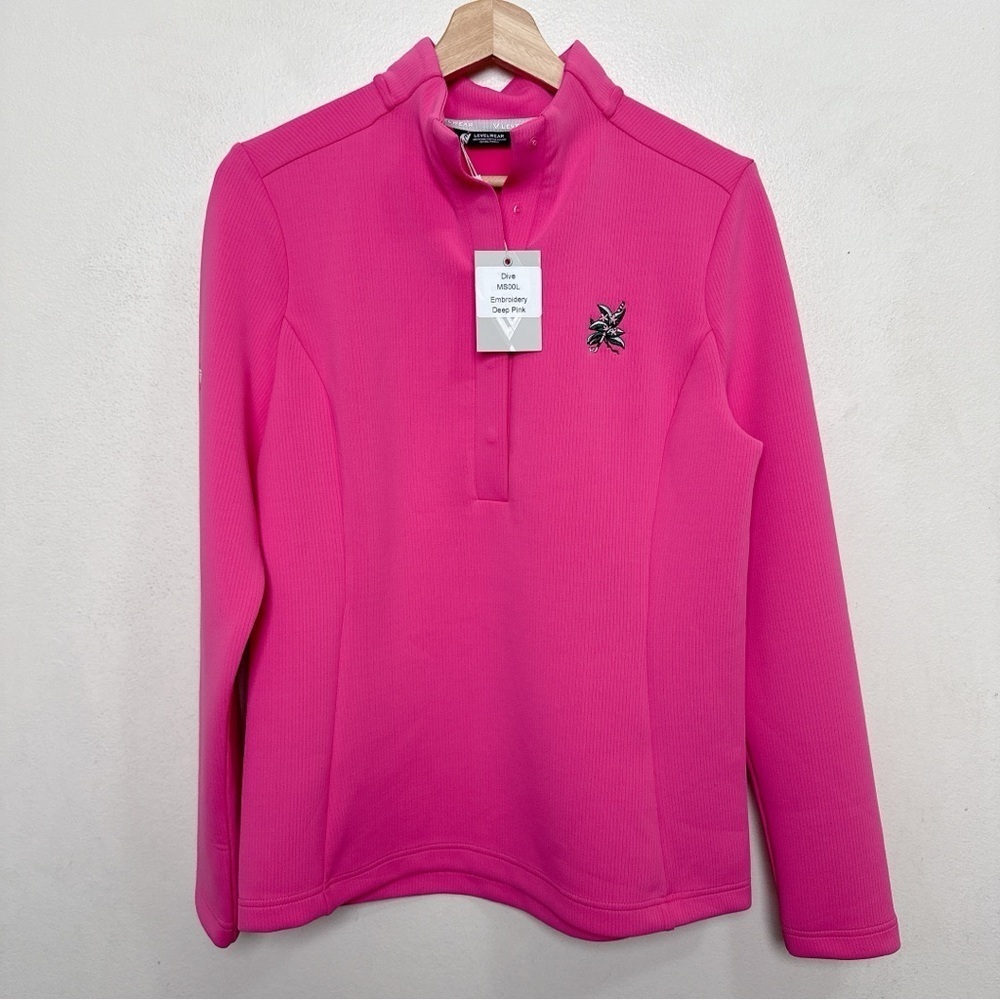Levelwear Womens Small Long Sleeve Dive Midlayer Deep Pink Top